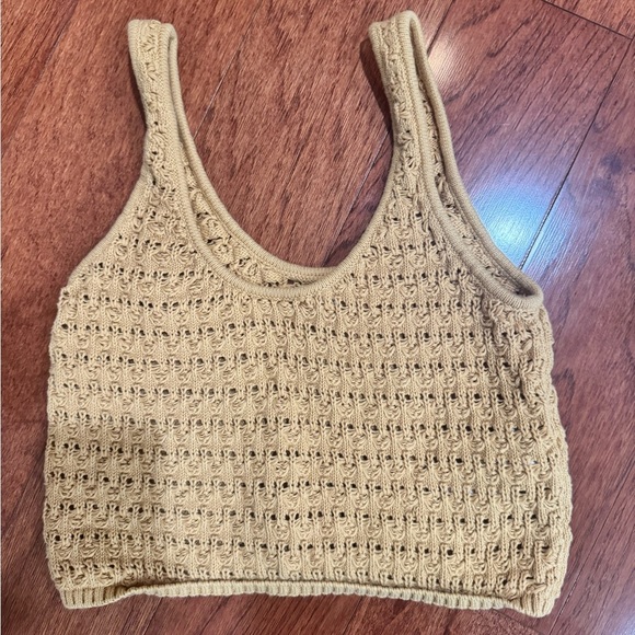 Billabong Women's Tan Knit Crop Top - Picture 1 of 3
